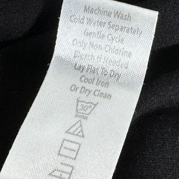 Karen Seo Black Embroidered Bodice V-Neck Dress Sz XL - Picture 9 of 9